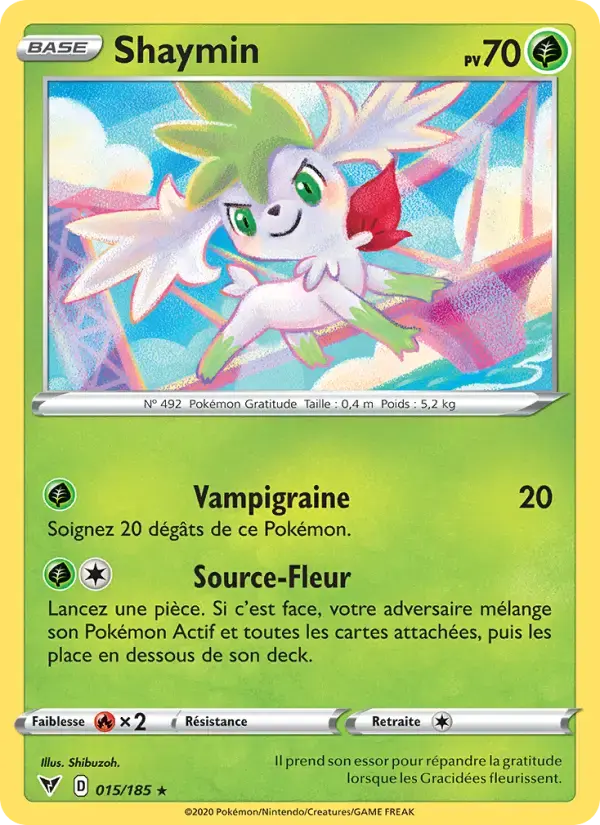 Carte Pokémon Shaymin #15 — Voltage Éclatant