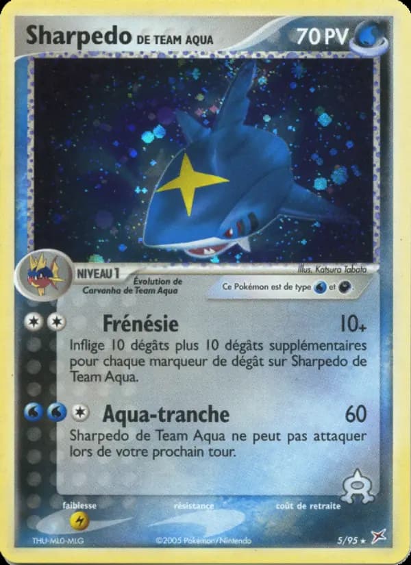 Carte Pokémon Sharpedo de Team Aqua #5 — Team Magma vs Team Aqua