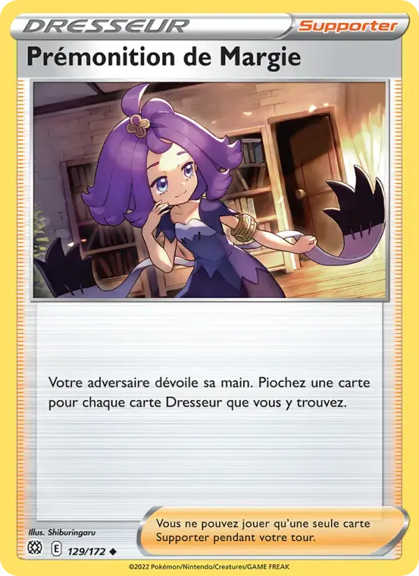 Carte Pokémon Prémonition de Margie #129 — Stars Étincelantes