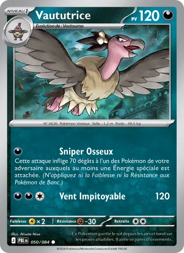 Carte Pokémon Vaututrice #050 — Nuit Noire