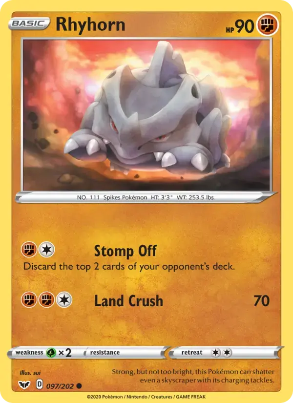 Rhyhorn #97 — Sword & Shield