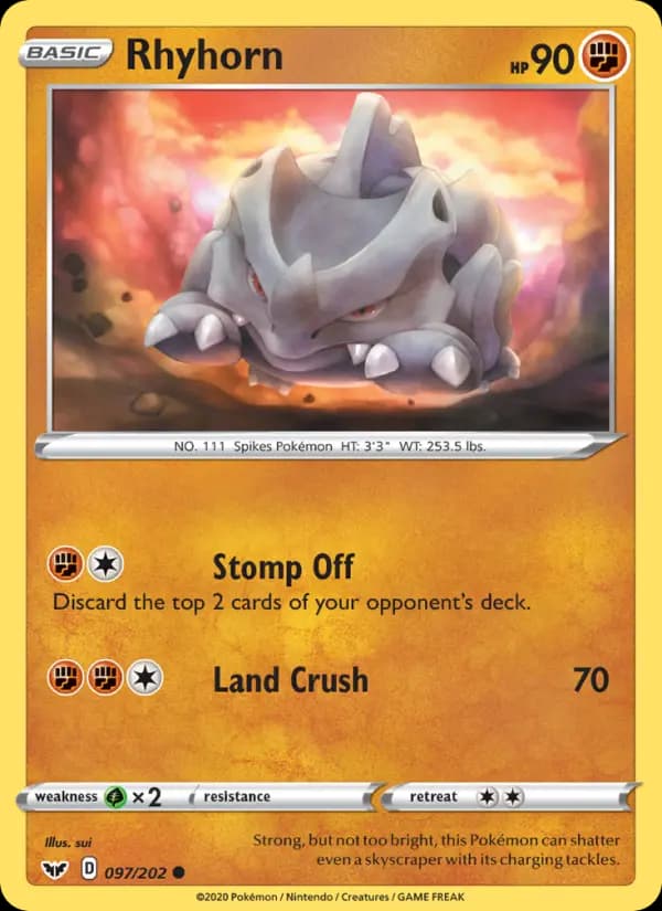 Rhyhorn #97 — Sword & Shield