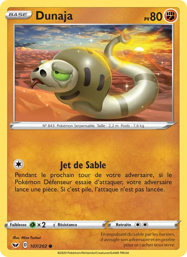 Carte Pokémon Dunaja #107 — Épée et Bouclier