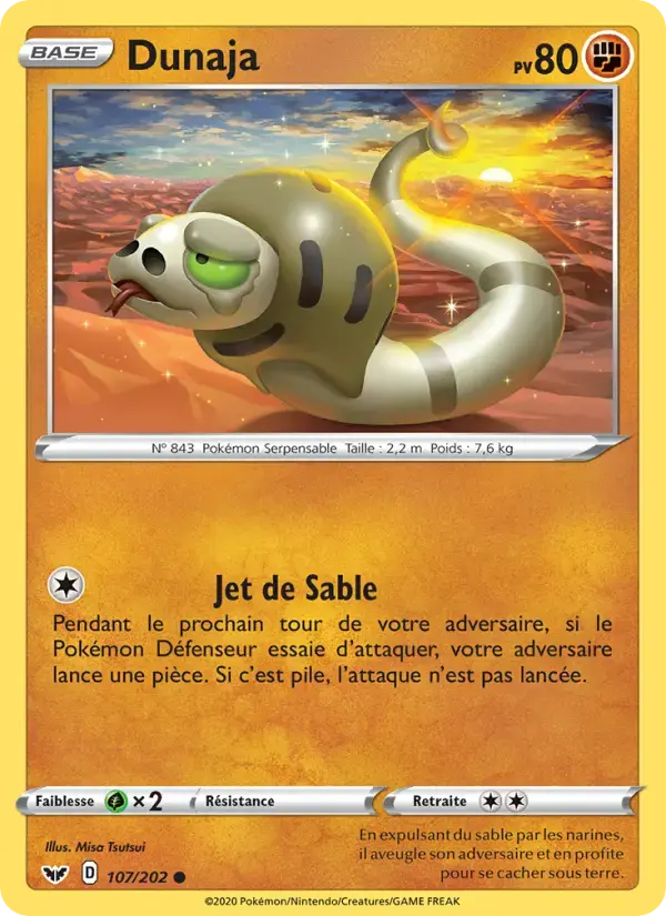 Carte Pokémon Dunaja #107 — Épée et Bouclier