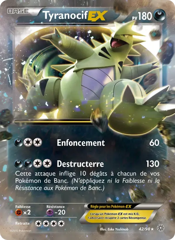 Carte Pokémon Tyranocif EX #42 — Origines Antiques