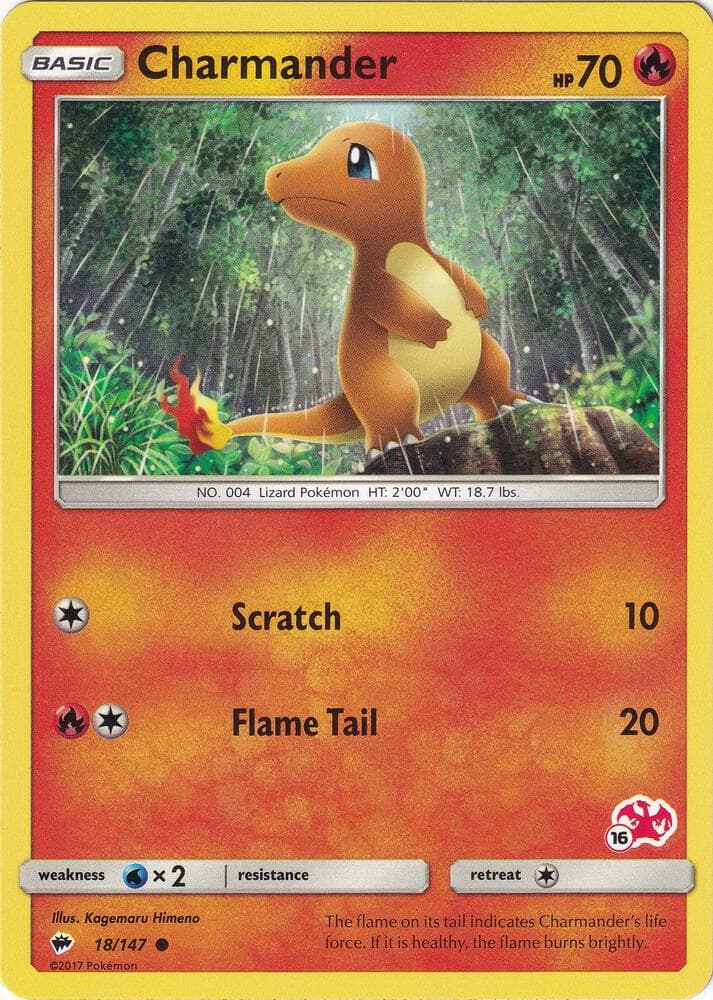 Charmander #018 Stamp V4 — Burning Shadows