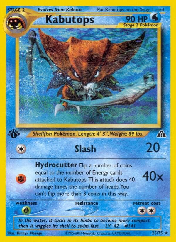 Kabutops #25 — Neo Discovery