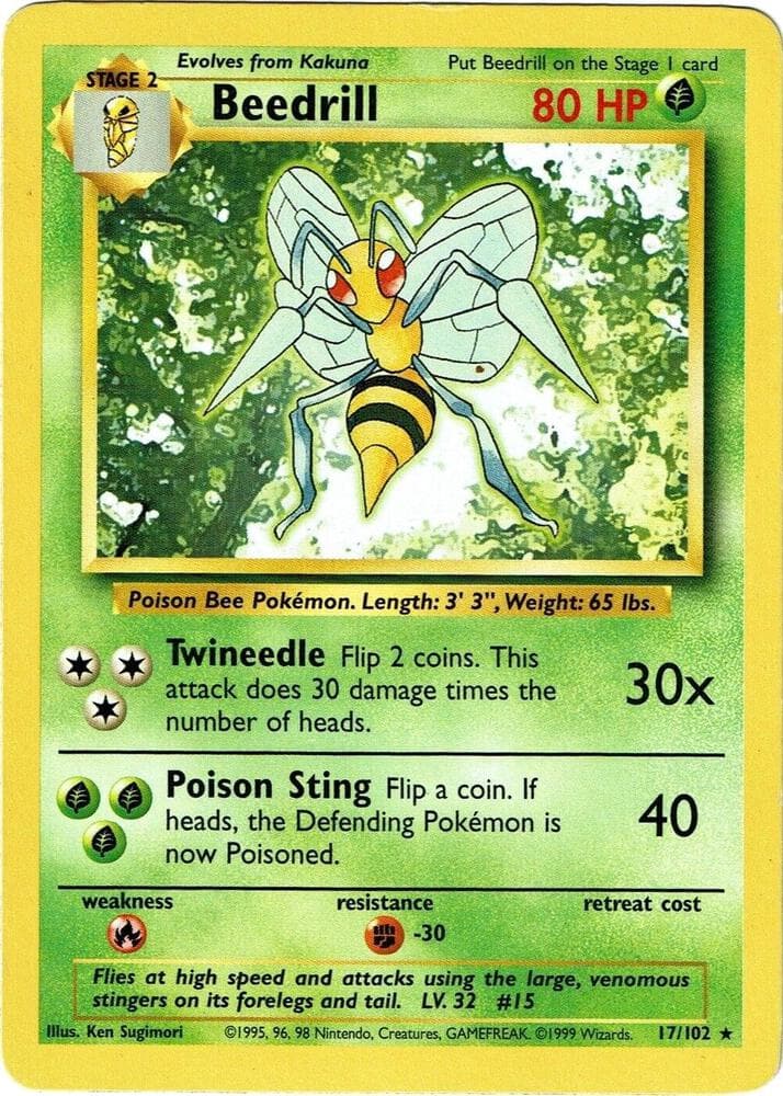 Beedrill #17 — Base Set