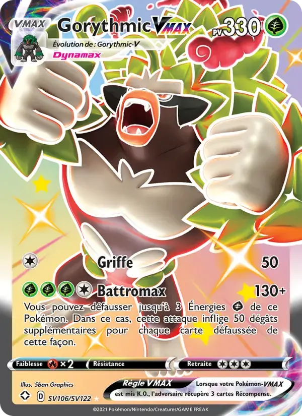 Carte Pokémon Gorythmic VMAX #SV106 — Destinées Radieuses