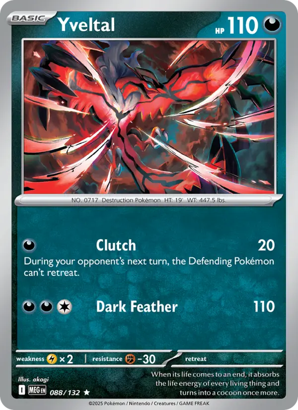 Carte Pokémon Yveltal #088 — Méga-Évolution