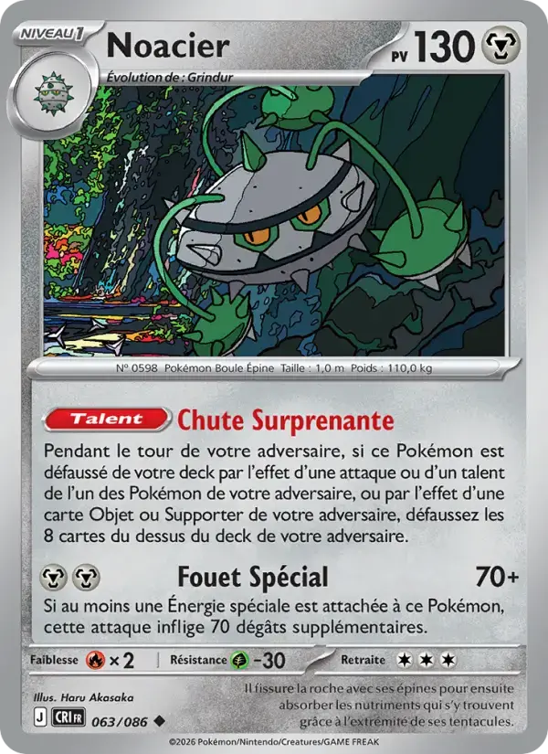 Carte Pokémon Noacier #063 — Chaos Ascendant