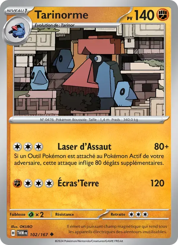 Carte Pokémon Tarinorme #102 — Mascarade Crépusculaire