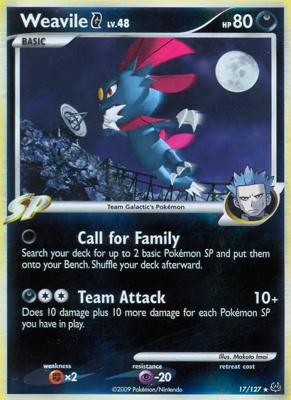 Weavile G #17 — Platinum