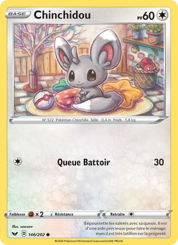 Carte Pokémon Chinchidou #146 — Épée et Bouclier