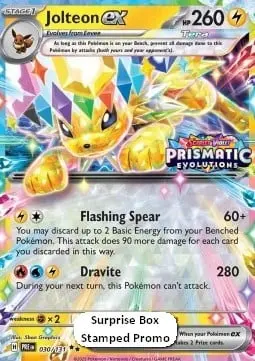 Jolteon ex #030 Stamp — Prismatic Evolutions