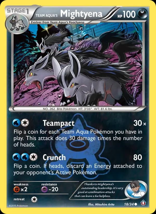 Team Aqua's Mightyena #18 — Double Crisis