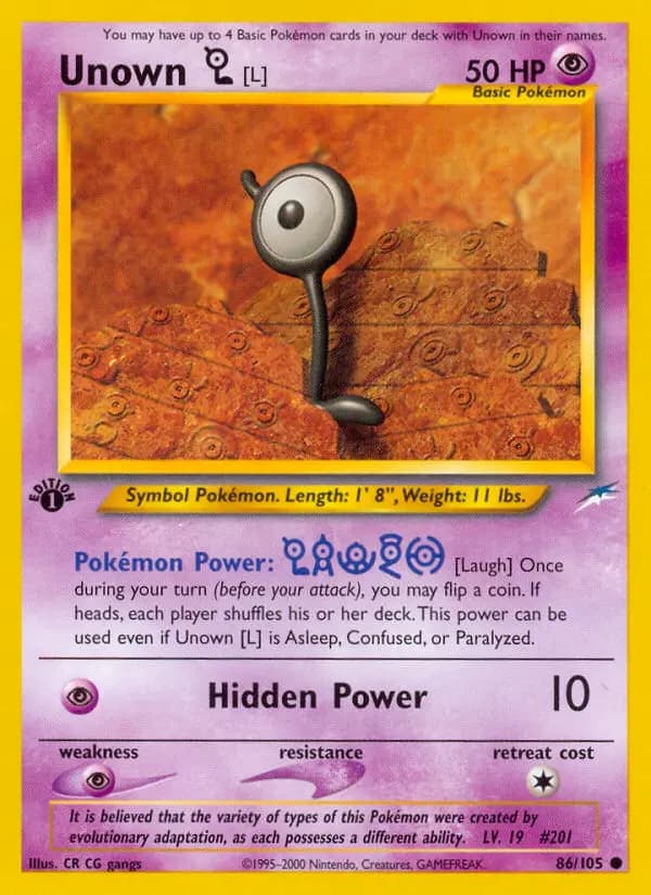 Unown [L] #86 — Neo Destiny