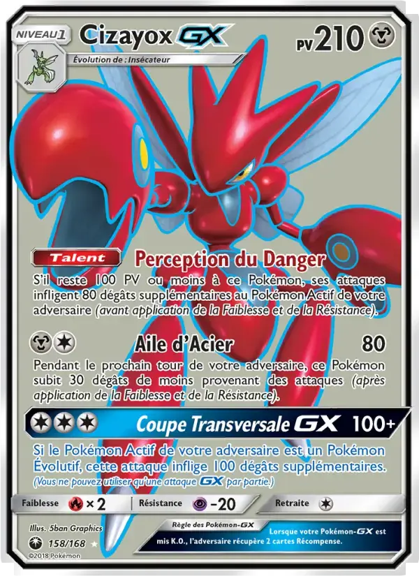 Carte Pokémon Cizayox GX #158 — Tempête Céleste