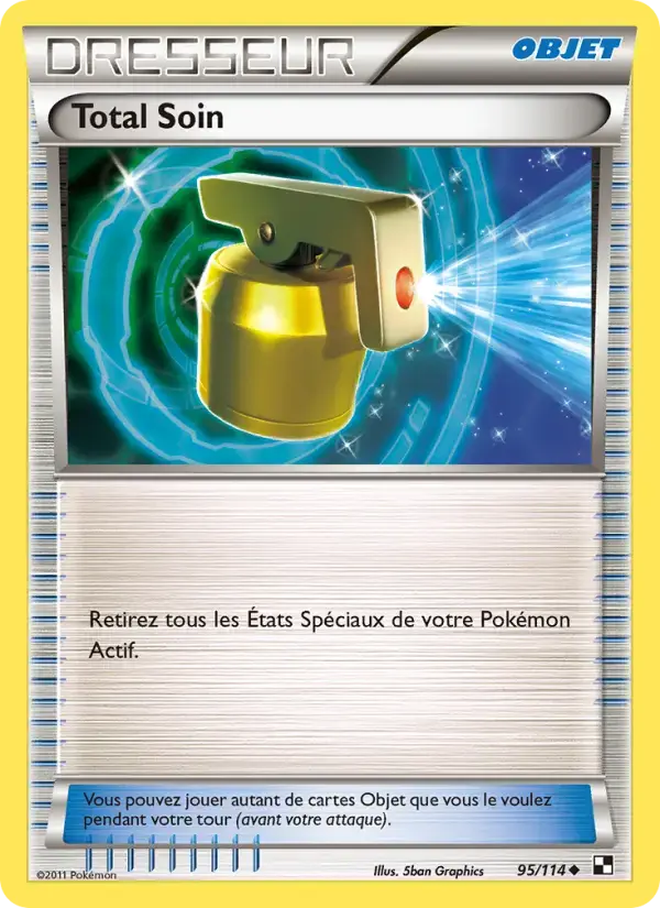 Carte Pokémon Total Soin #95 — Noir et Blanc