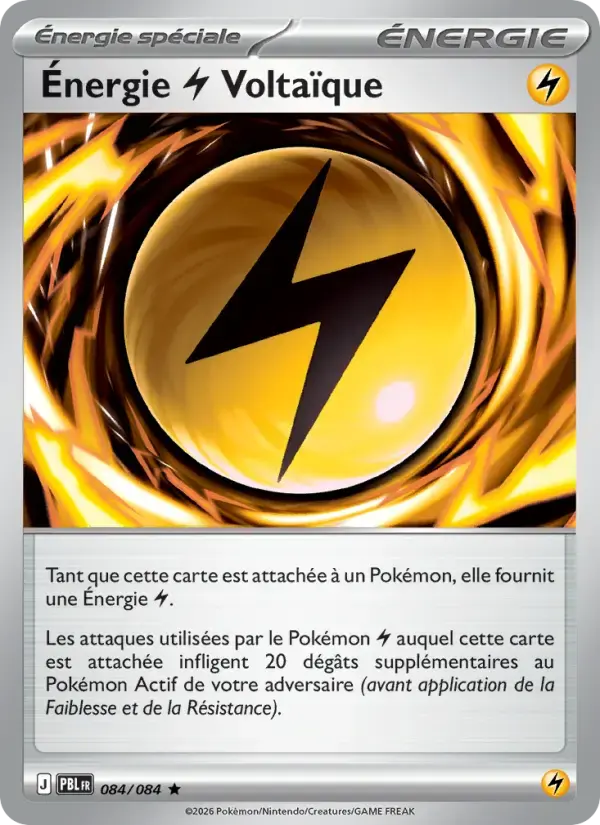 Carte Pokémon Énergie Lightning Voltaïque #084 — Nuit Noire