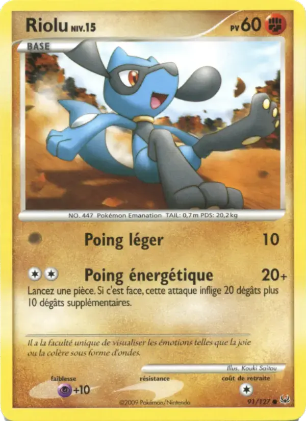 Carte Pokémon Riolu #91 — Platine