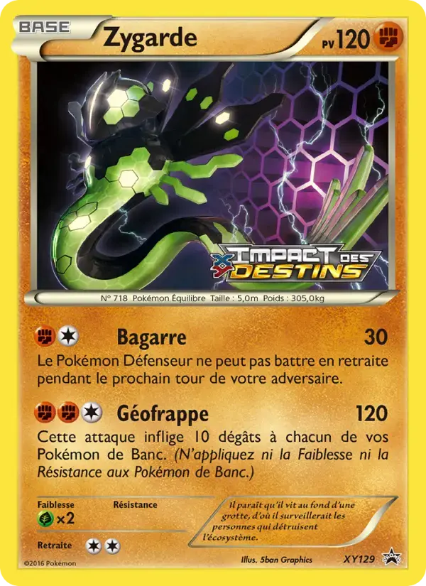 Carte Pokémon Zygarde #XY129 — Promos X&Y