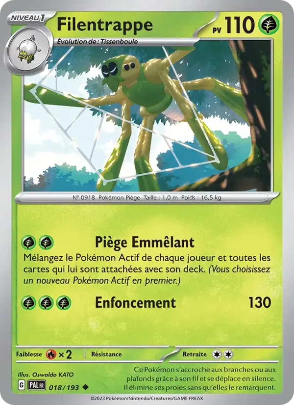 Carte Pokémon Filentrappe #018 — Évolutions à Paldea
