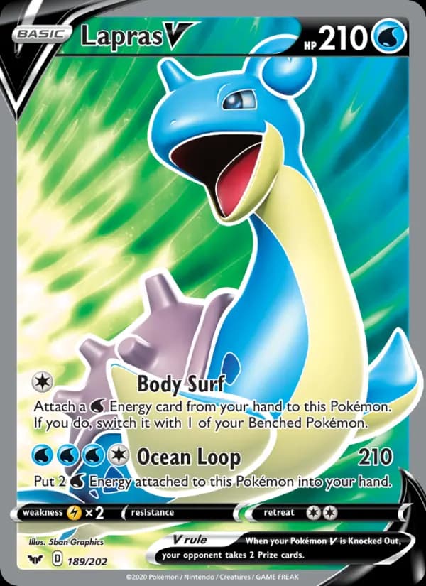 Lapras V #189 — Sword & Shield