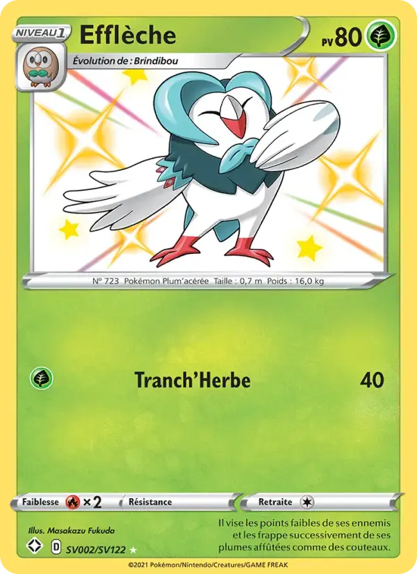 Carte Pokémon Efflèche #SV002 — Destinées Radieuses