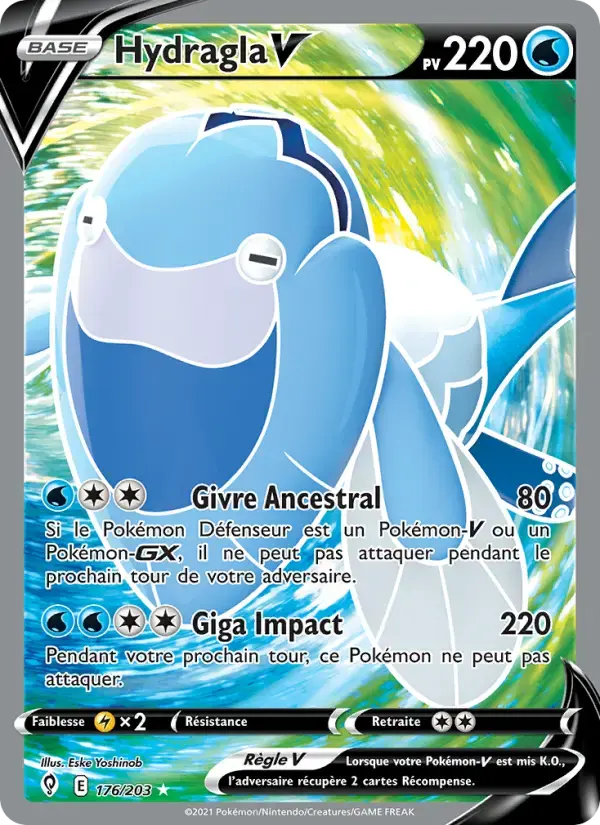 Carte Pokémon Hydragla V #176 — Évolution Céleste