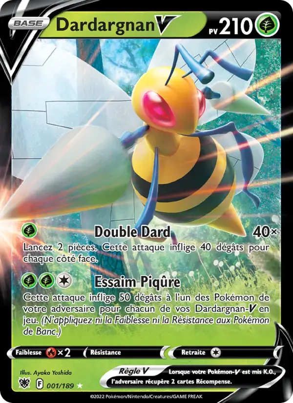 Carte Pokémon Dardargnan V #001 — Astres Radieux