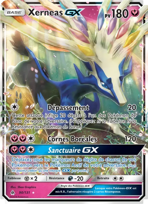 Carte Pokémon Xerneas GX #90 — Lumière Interdite