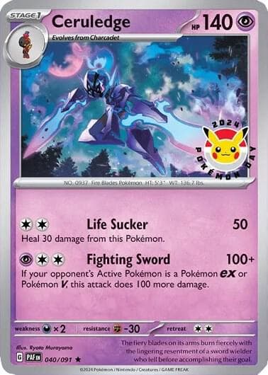 Ceruledge #040 Stamp — Paldean Fates
