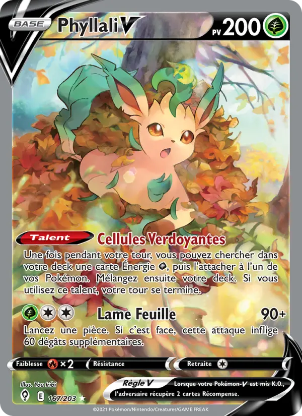 Carte Pokémon Phyllali V #167 — Évolution Céleste