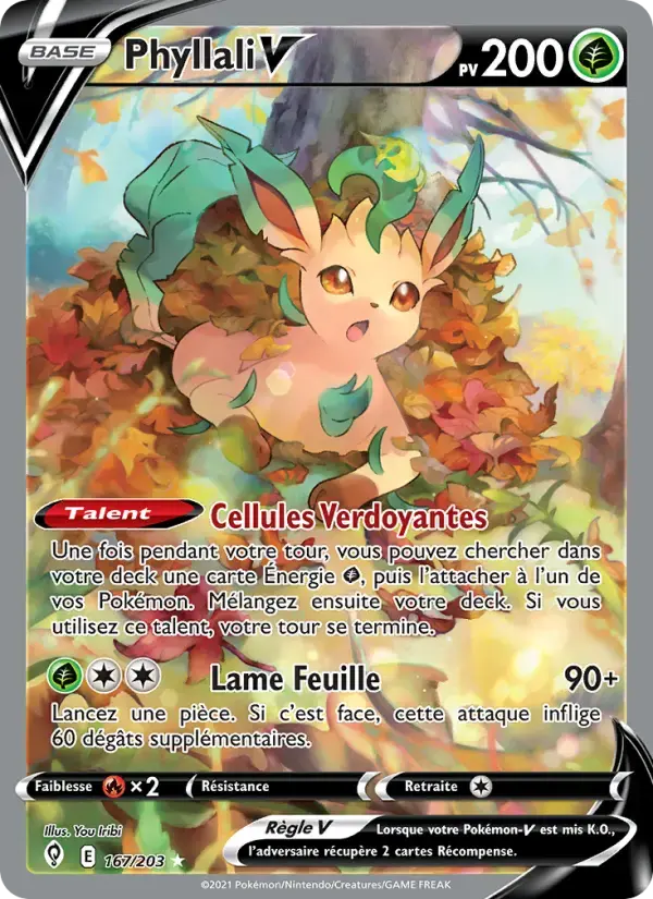Carte Pokémon Phyllali V #167 — Évolution Céleste