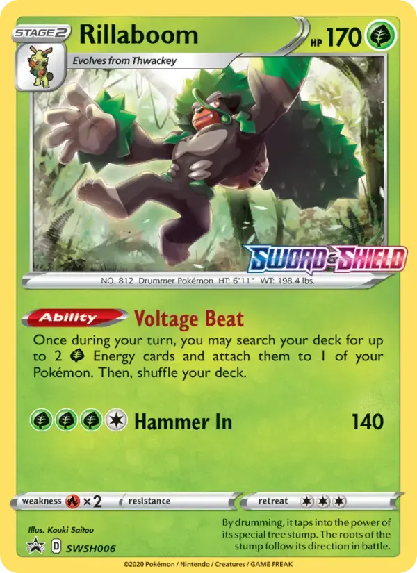 Rillaboom #SWSH006 — Sword & Shield Promos