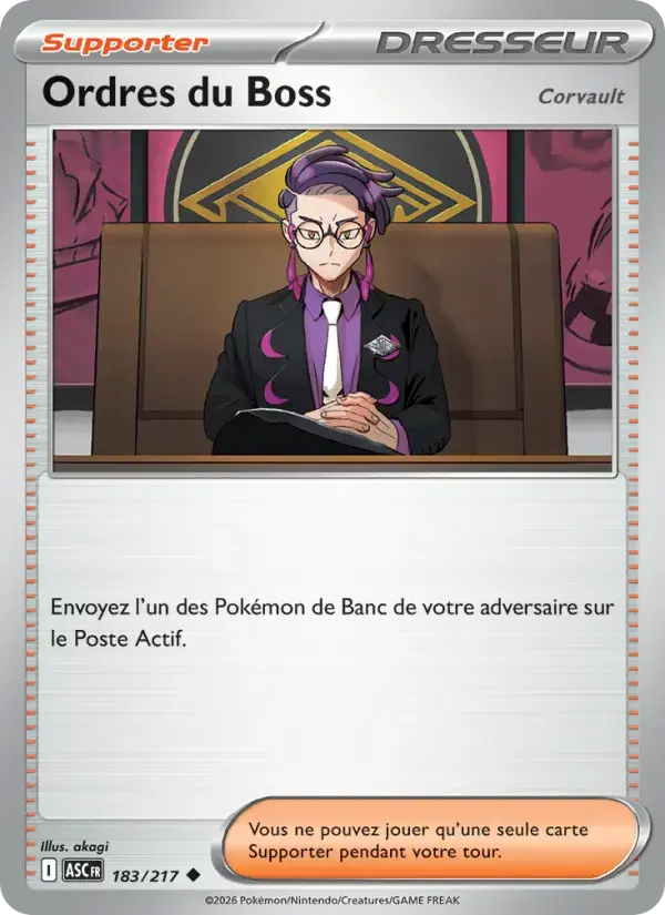 Carte Pokémon Ordres du Boss #183 — Héros Transcendants