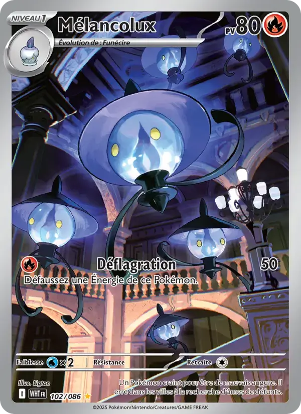 Carte Pokémon Mélancolux #102 — Flamme Blanche