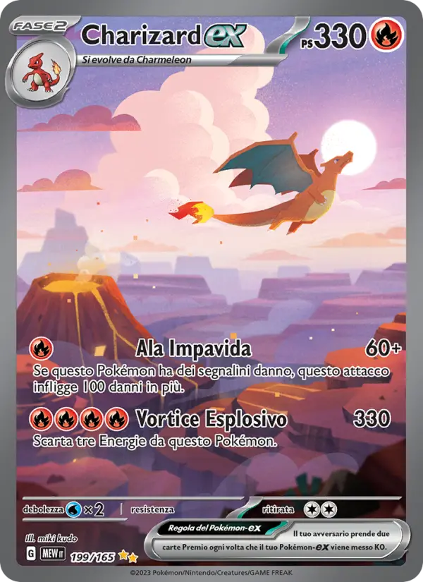 Carte Pokémon Dracaufeu-ex #199 — Pokémon 151