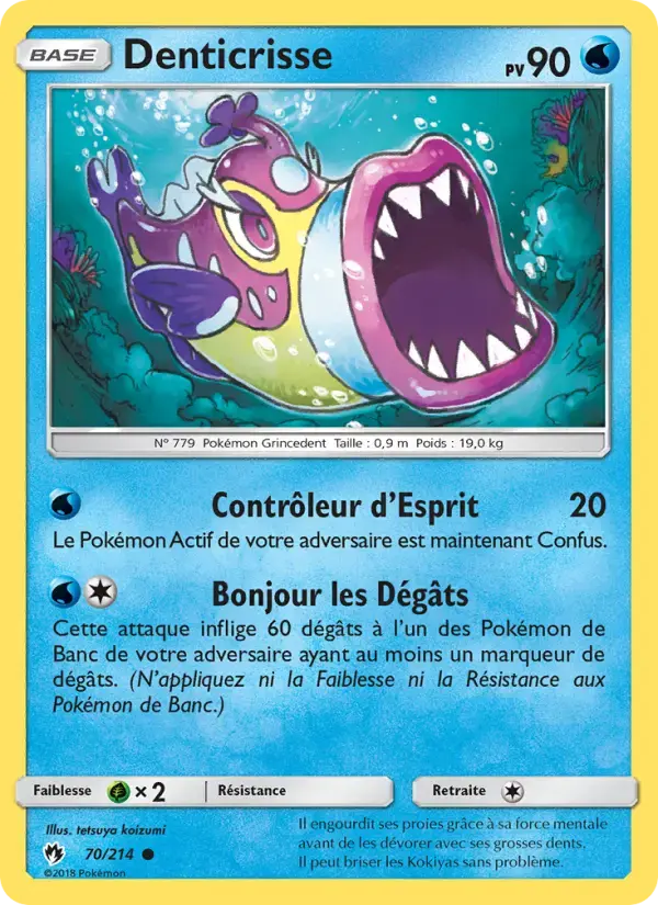 Carte Pokémon Denticrisse #70 — Tonnerre Perdu