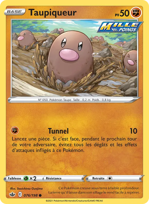 Carte Pokémon Taupiqueur #76 — Règne de Glace