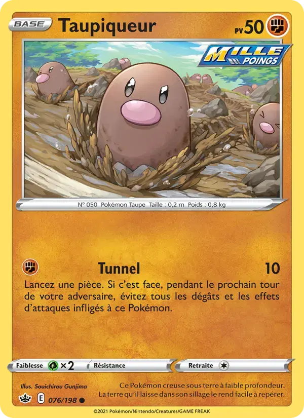 Carte Pokémon Taupiqueur #76 — Règne de Glace