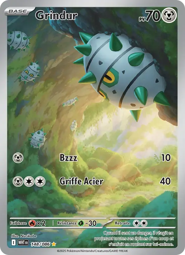 Carte Pokémon Grindur #148 — Flamme Blanche