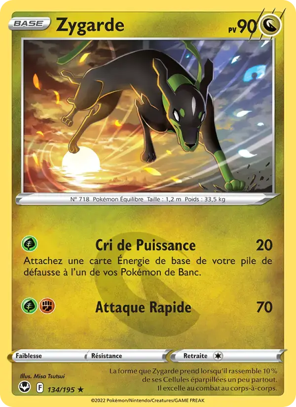 Carte Pokémon Zygarde #134 — Tempête Argentée