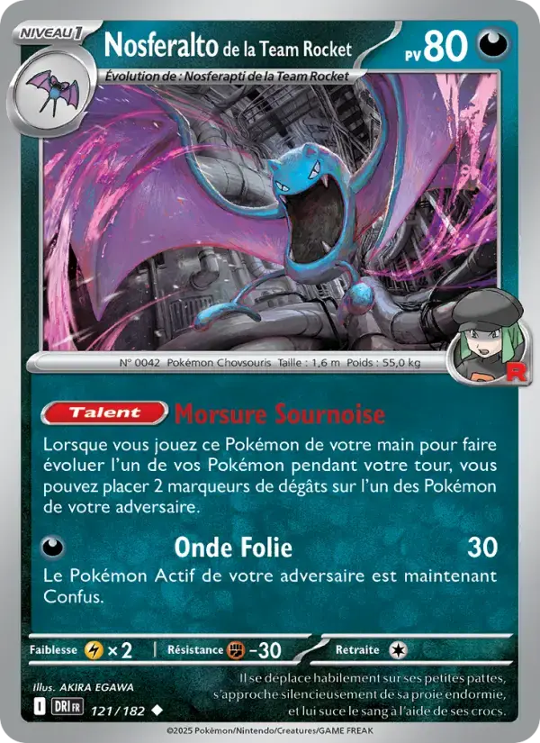 Carte Pokémon Nosferalto de la Team Rocket #121 — Rivalités Destinées