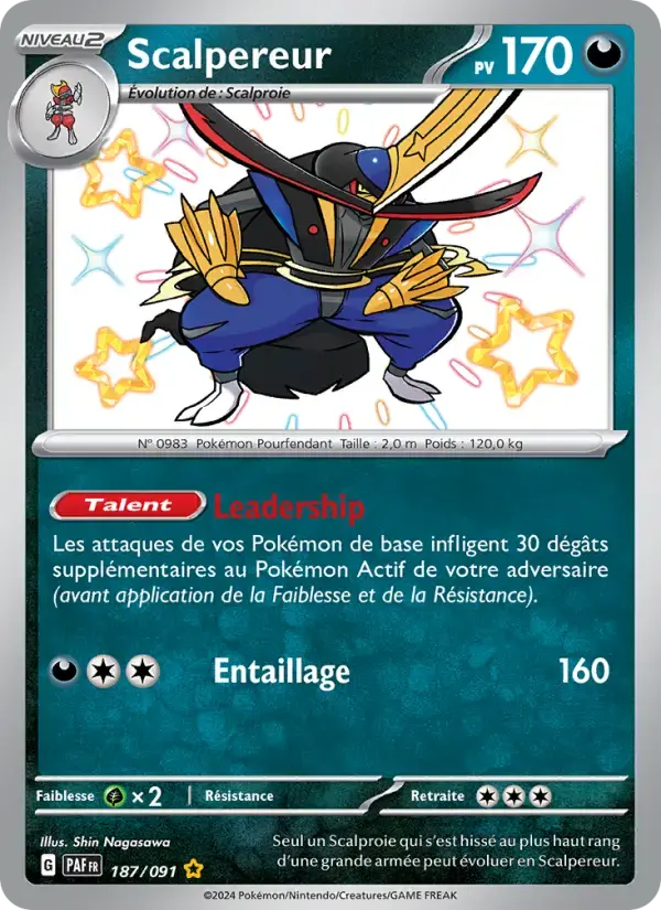 Carte Pokémon Scalpereur #187 — Destinées de Paldea