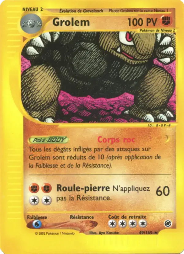 Carte Pokémon Grolem #49 — Expédition