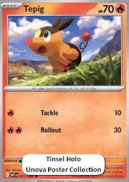 Tepig #011 Tinsel Holo — White Flare