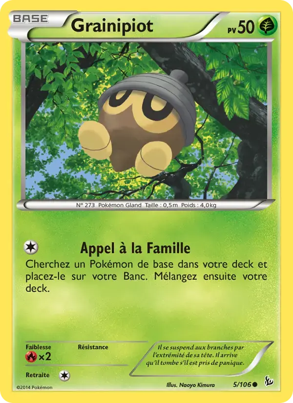 Carte Pokémon Grainipiot #5 — Étincelles
