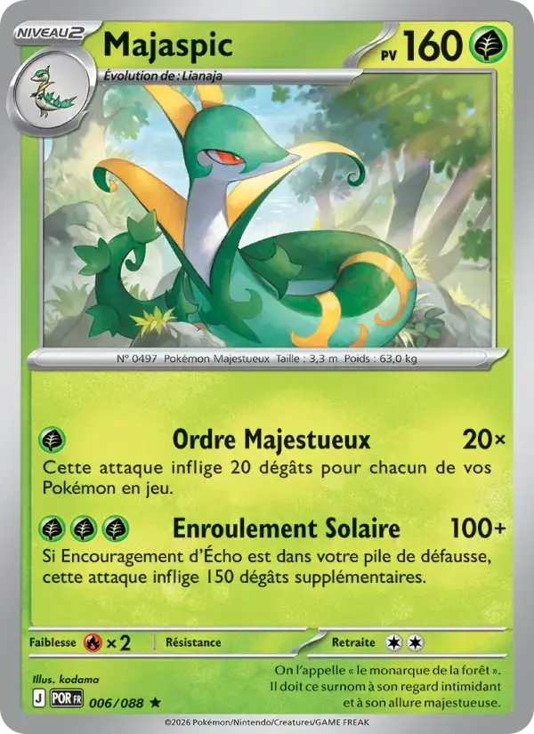 Carte Pokémon Majaspic #006 — Équilibre Parfait